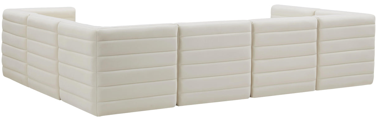 Quincy Cream Velvet Modular Sectional - galleria furniture outlet