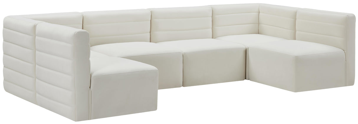 Quincy Cream Velvet Modular Sectional