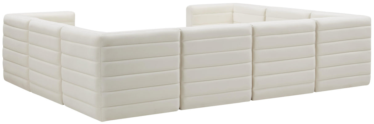 Quincy Cream Velvet Modular Sectional - galleria furniture outlet