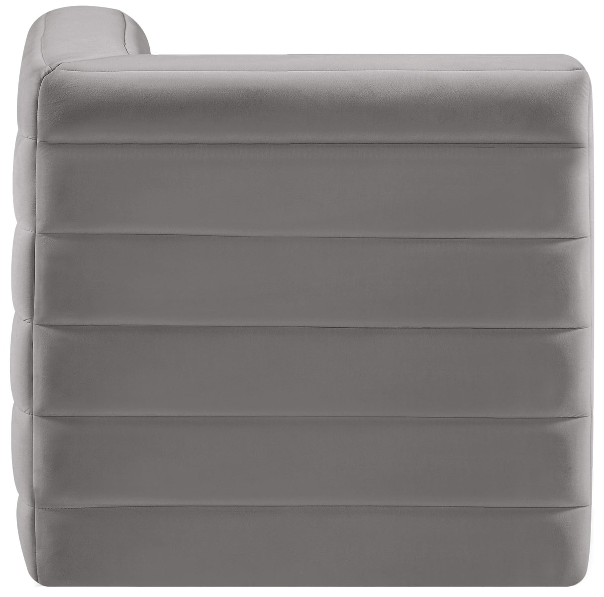 Quincy Grey Velvet Modular Corner Chair - galleria furniture outlet