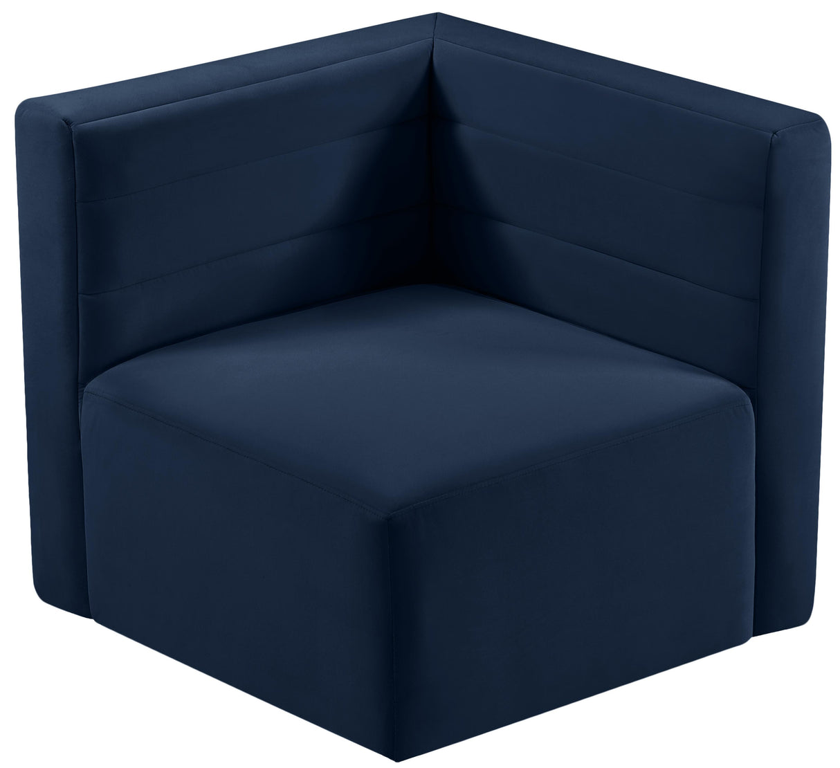 Quincy Navy Velvet Modular Corner Chair - galleria furniture outlet