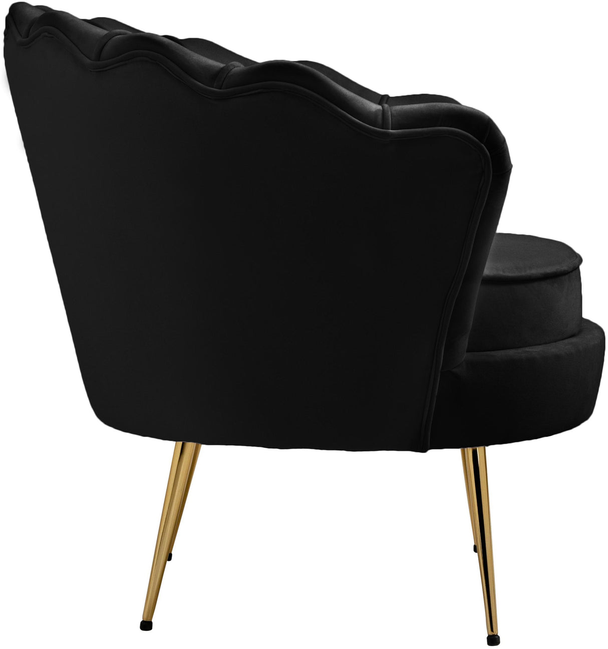 Gardenia Black Velvet Chair - galleria furniture outlet