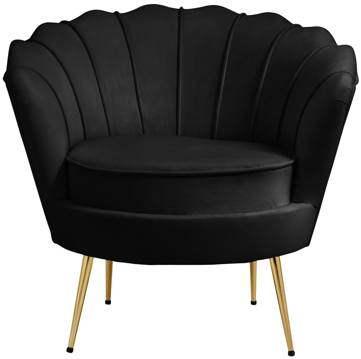 Gardenia Black Velvet Chair - galleria furniture outlet