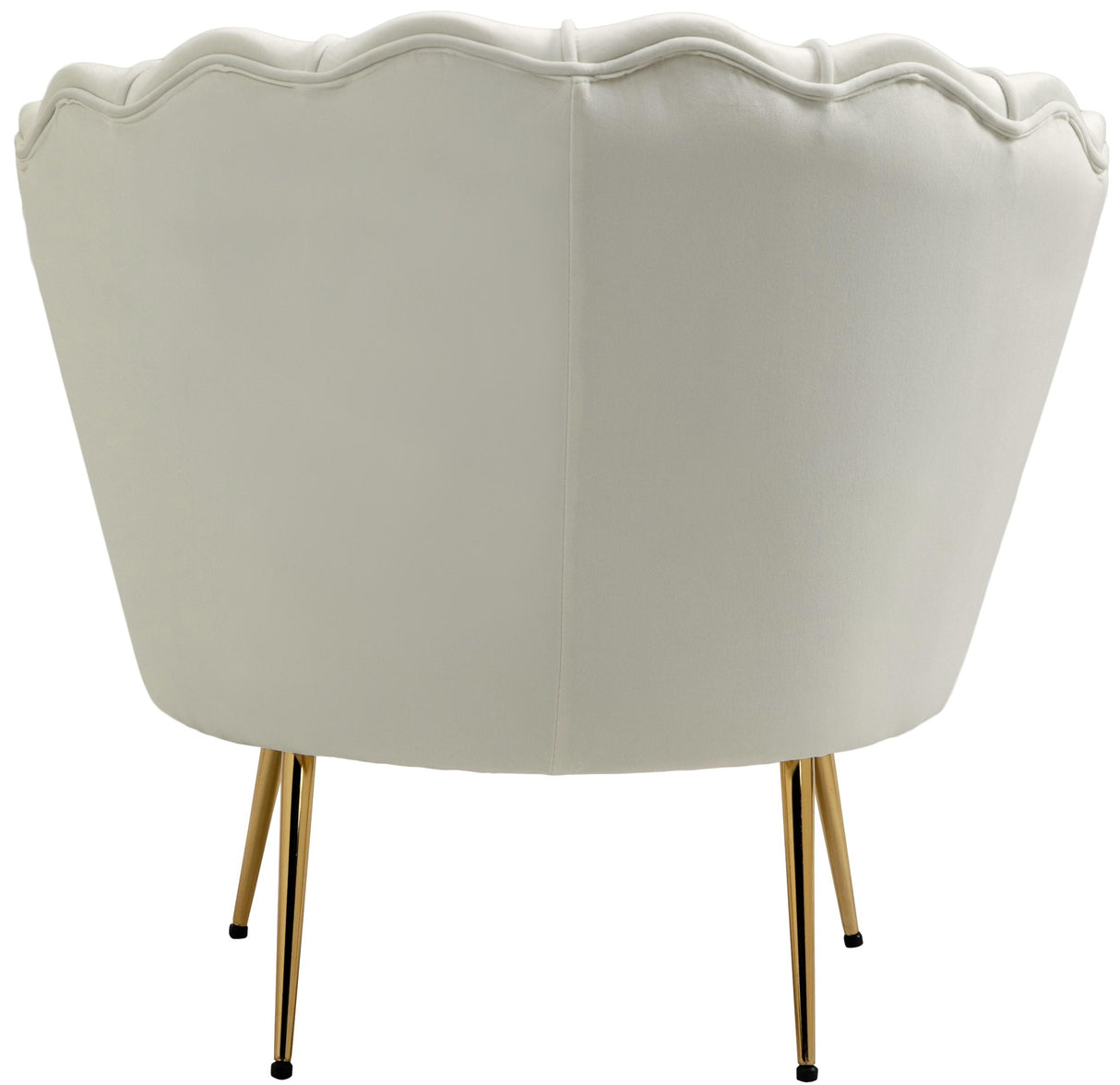 Gardenia Cream Velvet Chair - galleria furniture outlet