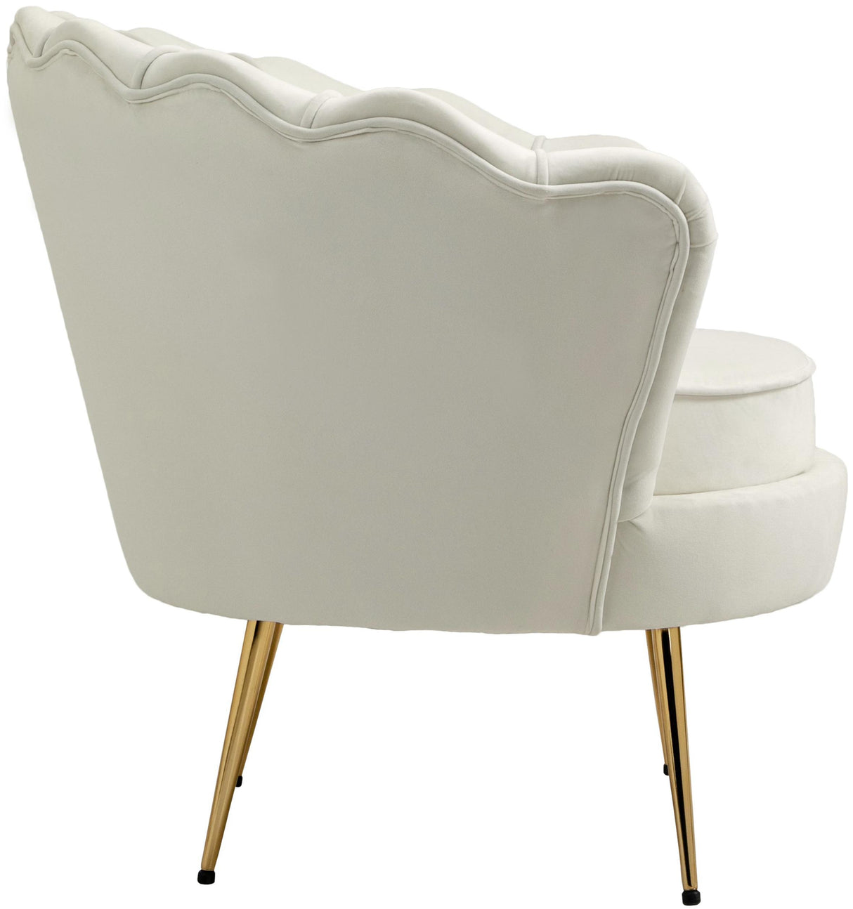 Gardenia Cream Velvet Chair - galleria furniture outlet
