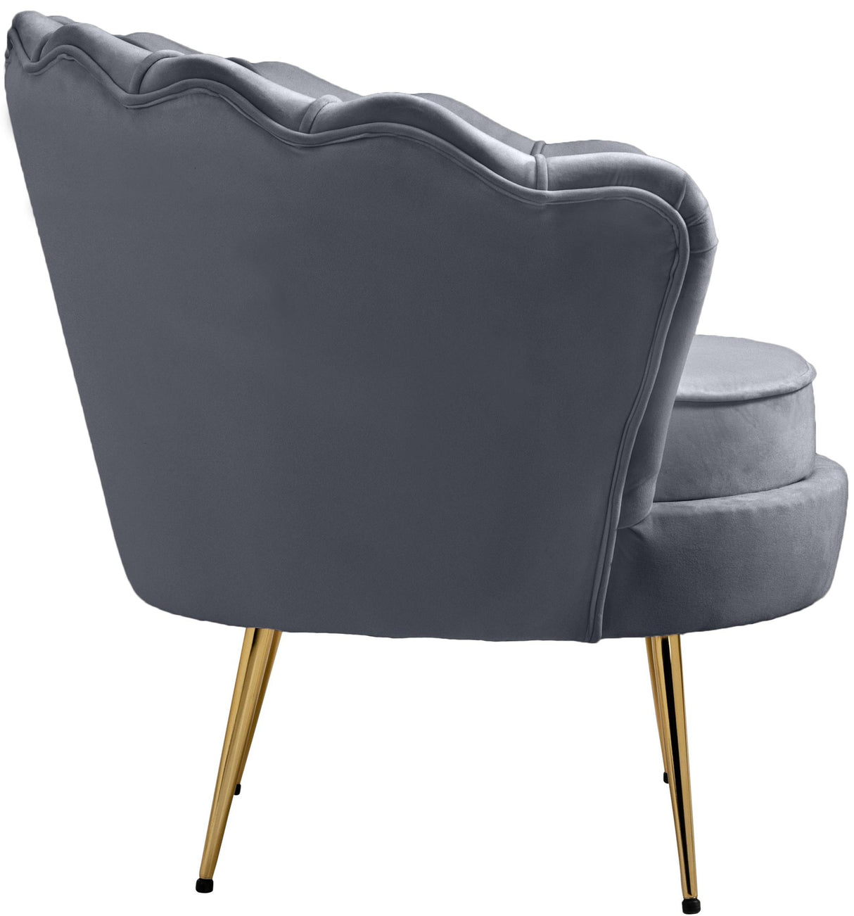 Gardenia Grey Velvet Chair - galleria furniture outlet