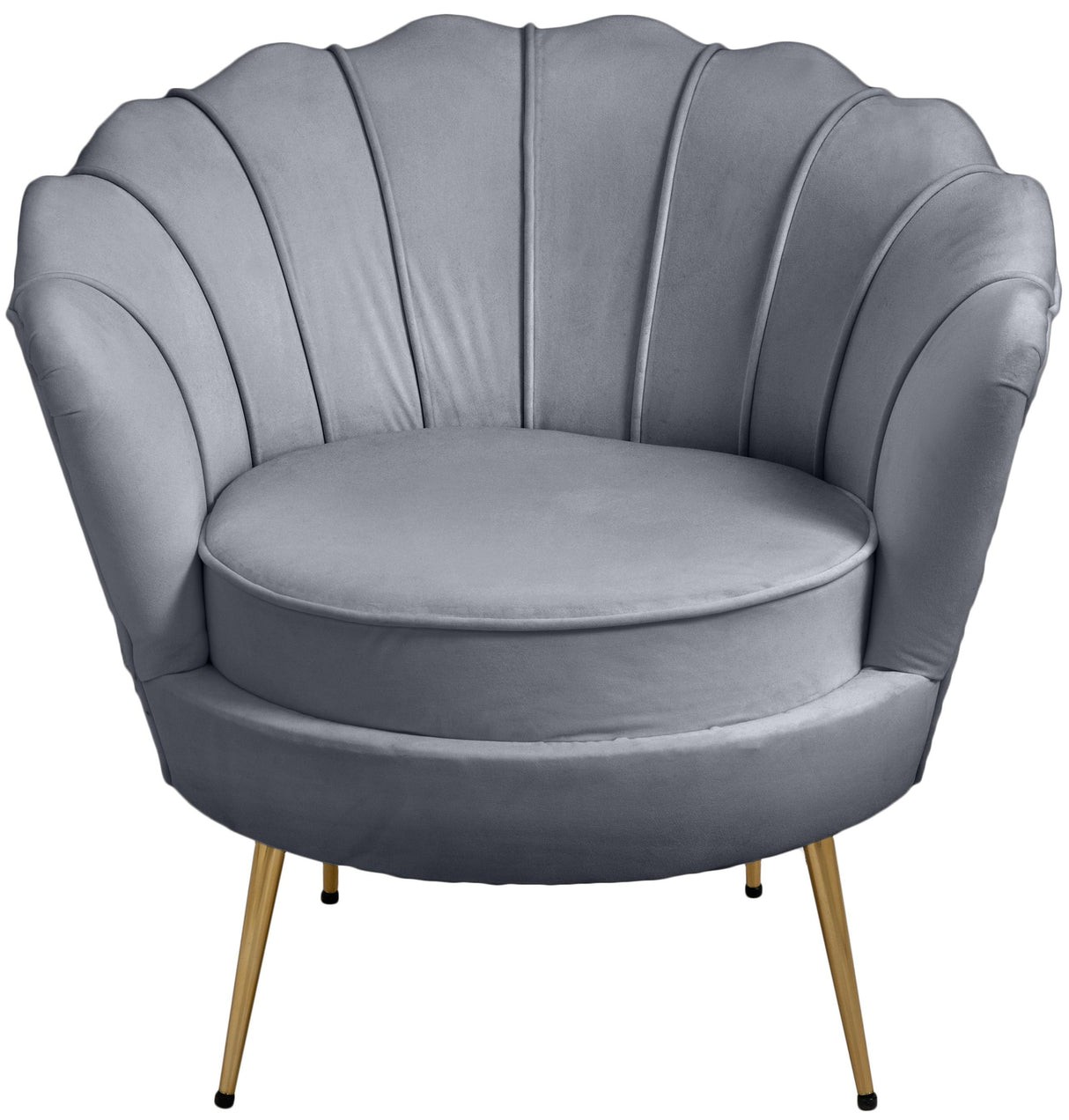 Gardenia Grey Velvet Chair - galleria furniture outlet