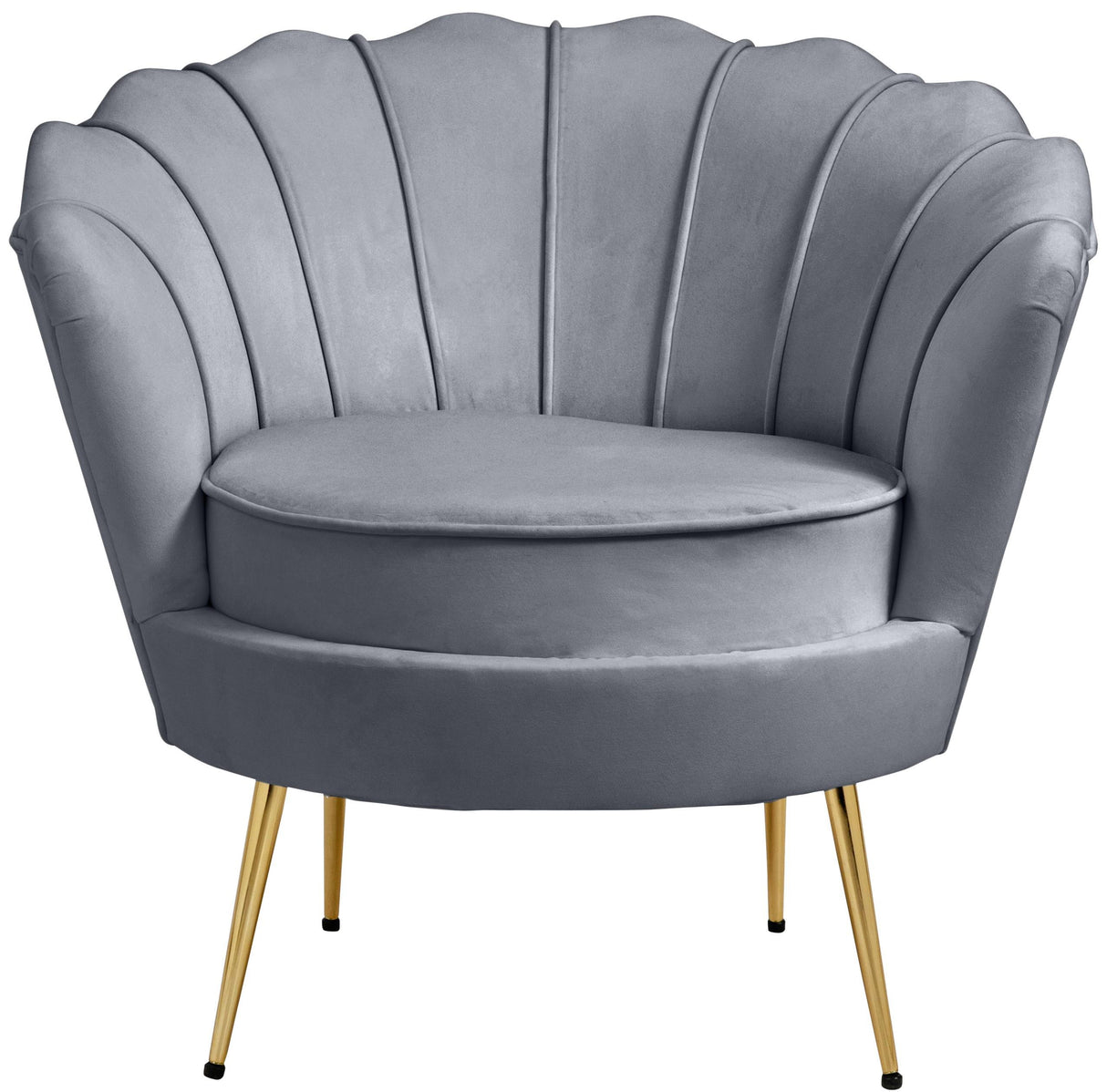 Gardenia Grey Velvet Chair - galleria furniture outlet