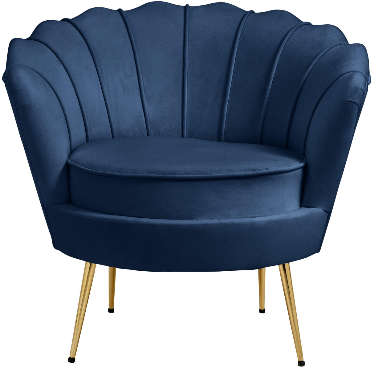 Gardenia Navy Velvet Chair - galleria furniture outlet