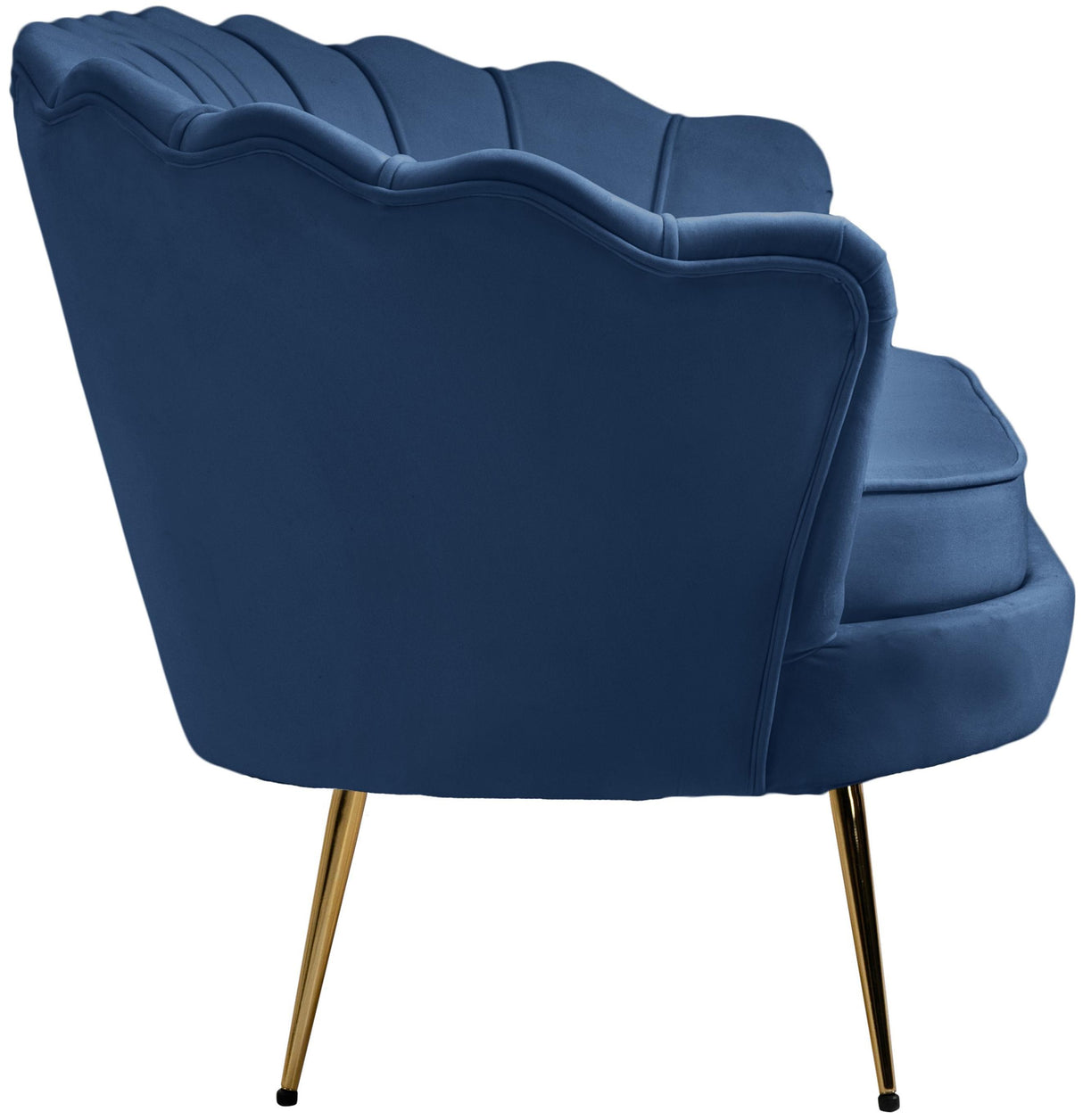 Gardenia Navy Velvet Loveseat - galleria furniture outlet