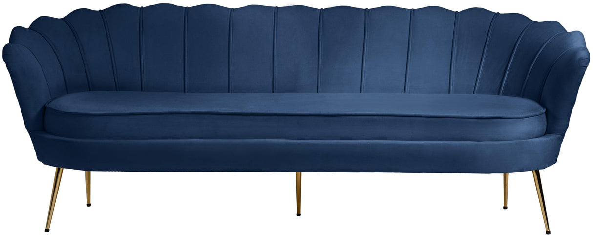 Gardenia Navy Velvet Sofa - galleria furniture outlet