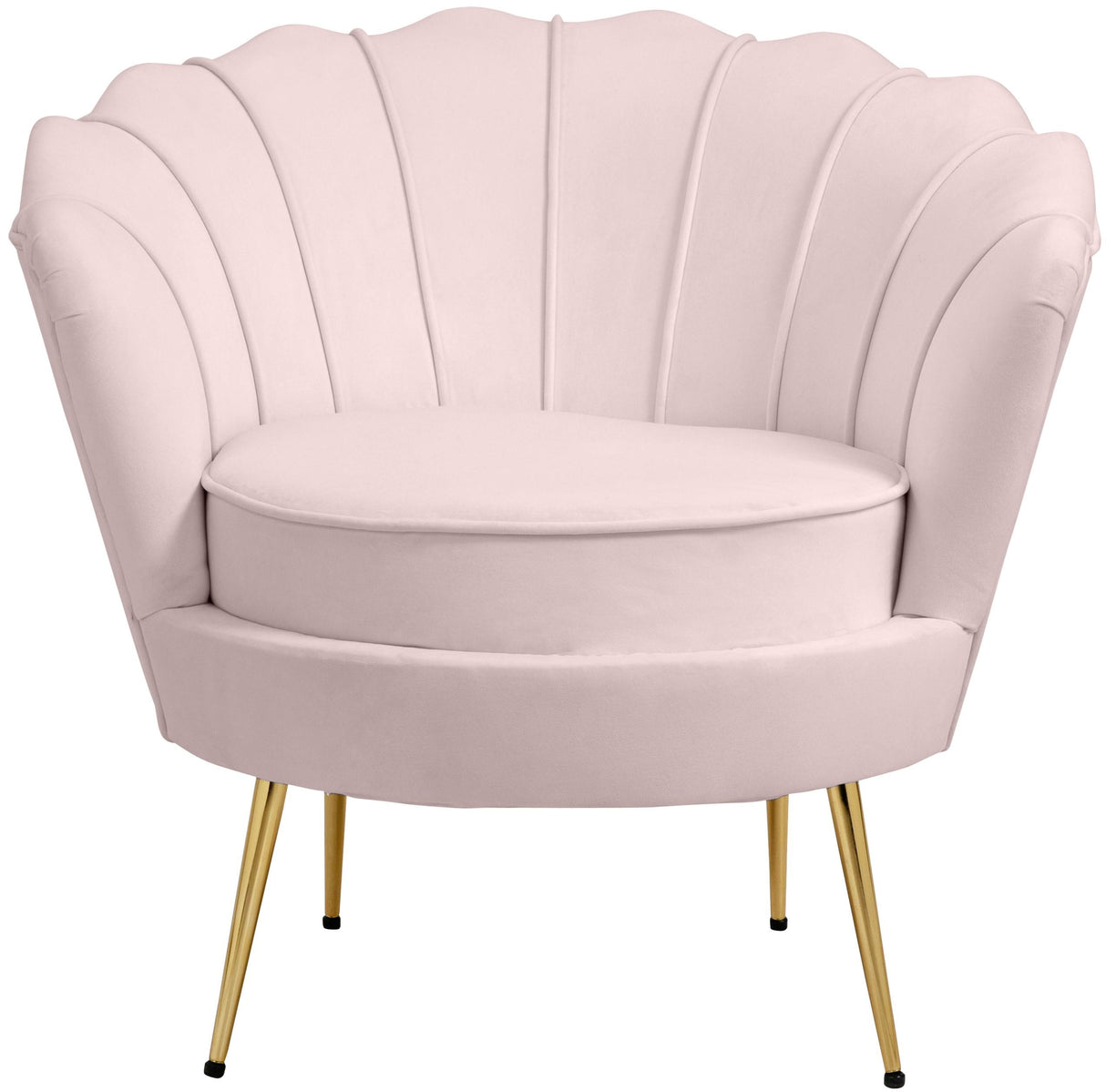 Gardenia Pink Velvet Chair - galleria furniture outlet