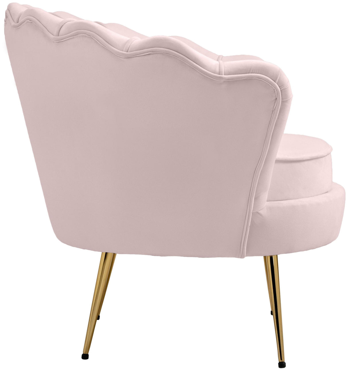 Gardenia Pink Velvet Chair - galleria furniture outlet