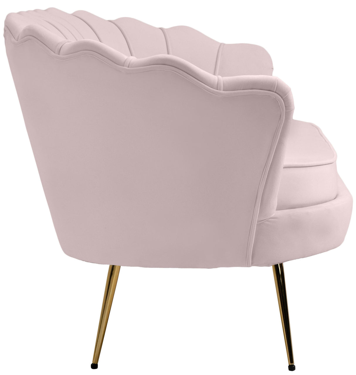 Gardenia Pink Velvet Loveseat - galleria furniture outlet