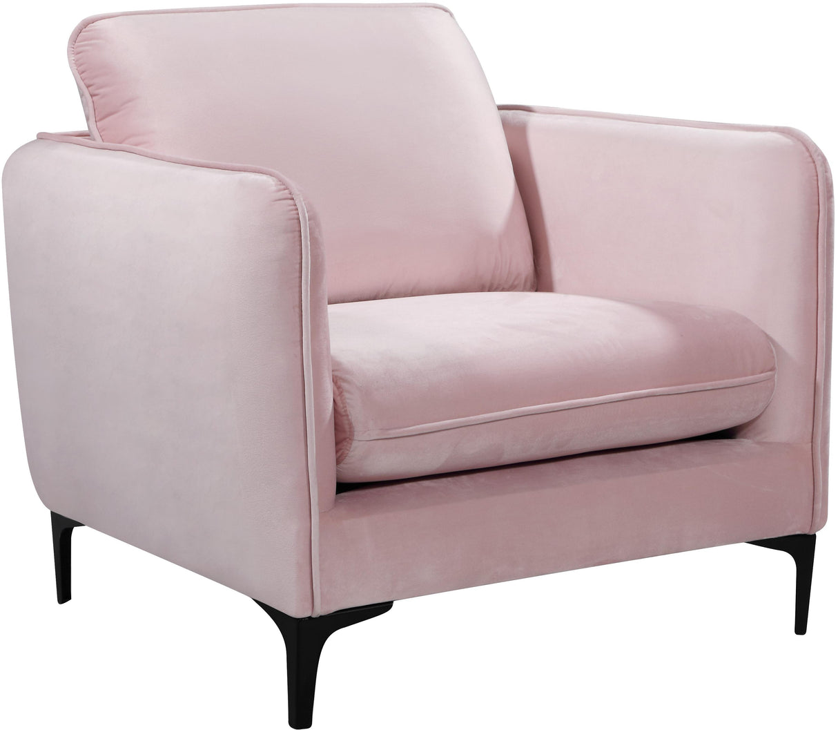Poppy Pink Velvet Chair - galleria furniture outlet