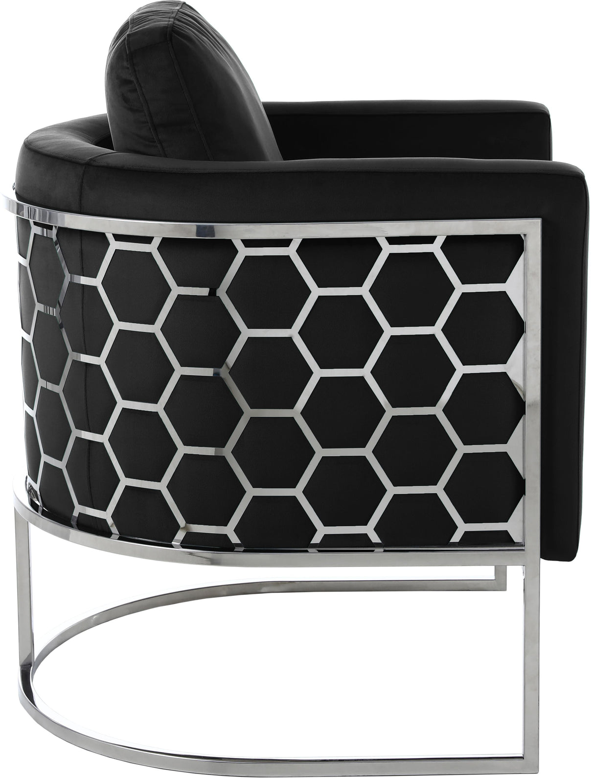 Casa Black Velvet Chair - galleria furniture outlet