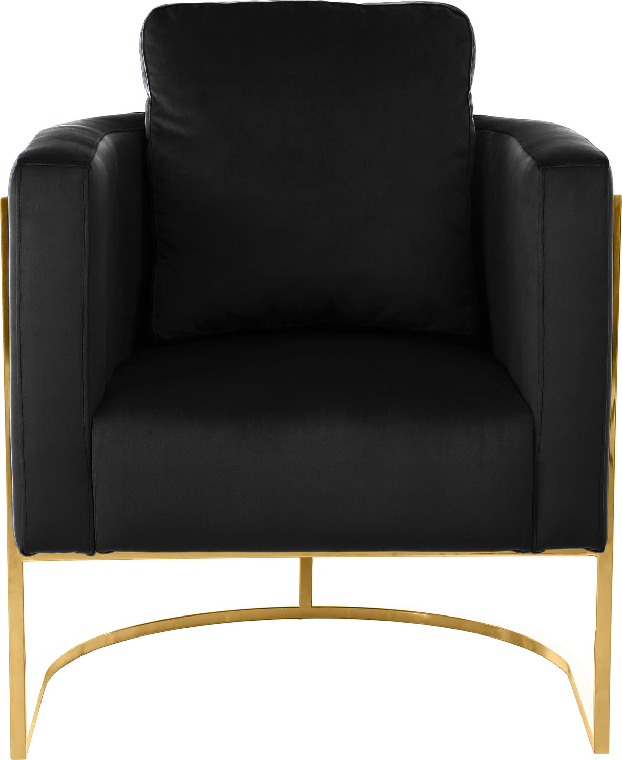 Casa Black Velvet Chair - galleria furniture outlet