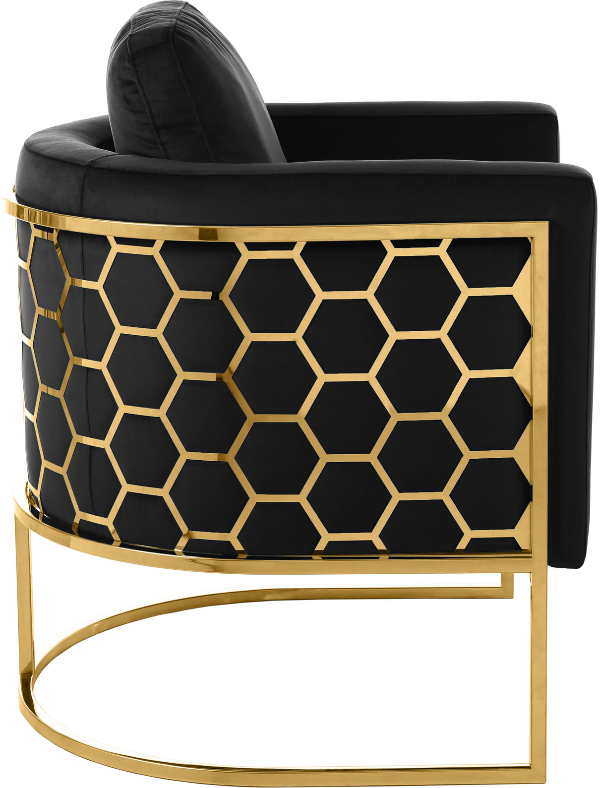 Casa Black Velvet Chair - galleria furniture outlet