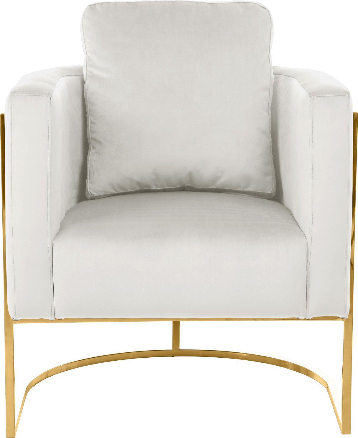 Casa Cream Velvet Chair - galleria furniture outlet