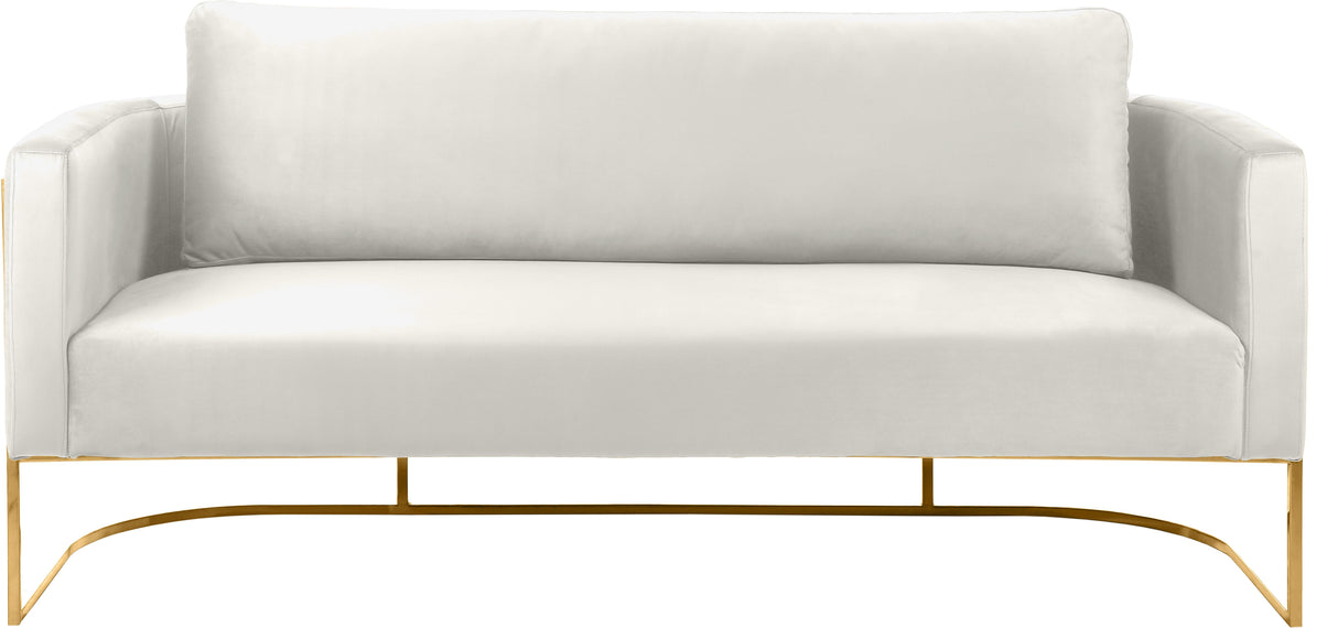 Casa Cream Velvet Sofa - galleria furniture outlet