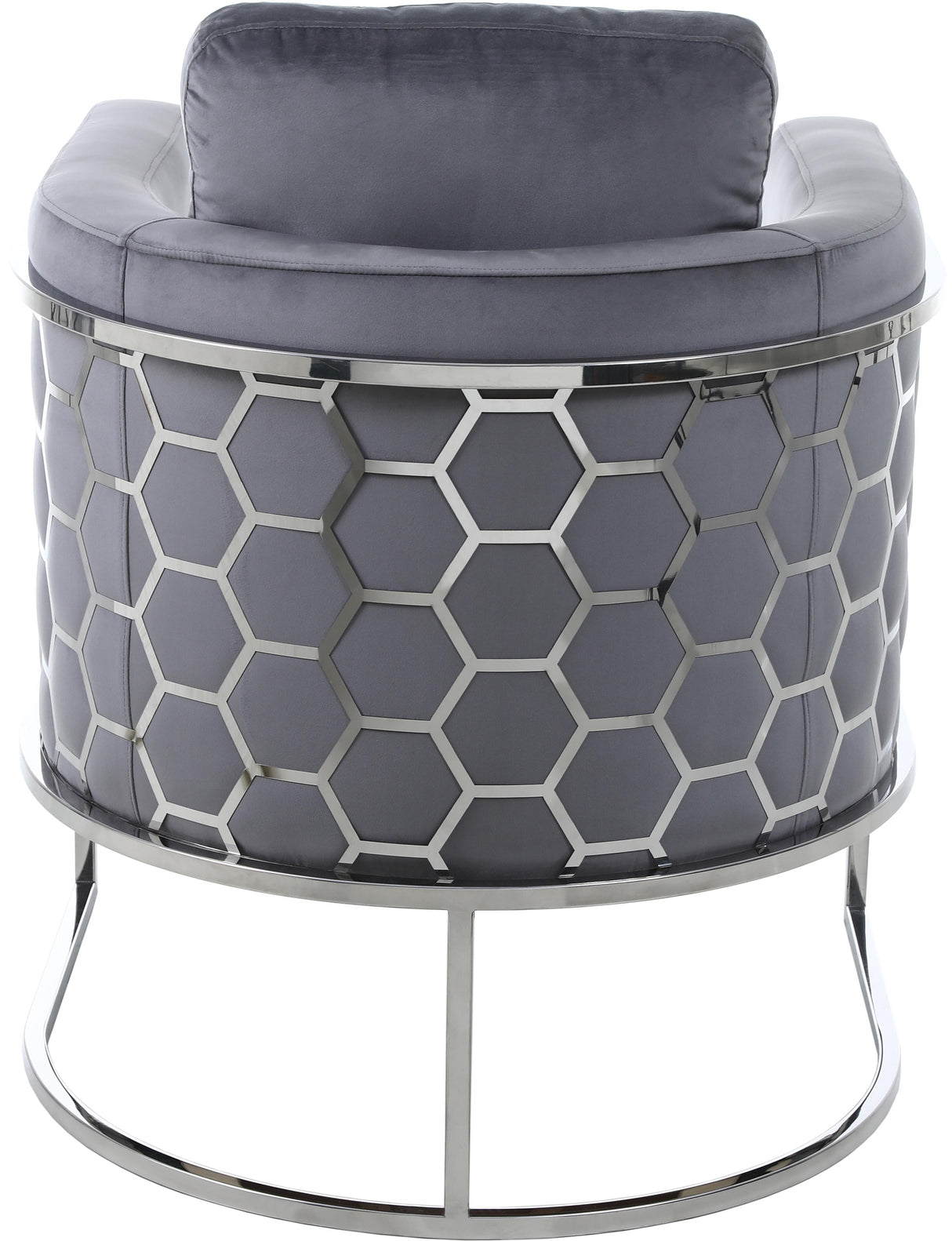 Casa Grey Velvet Chair - galleria furniture outlet