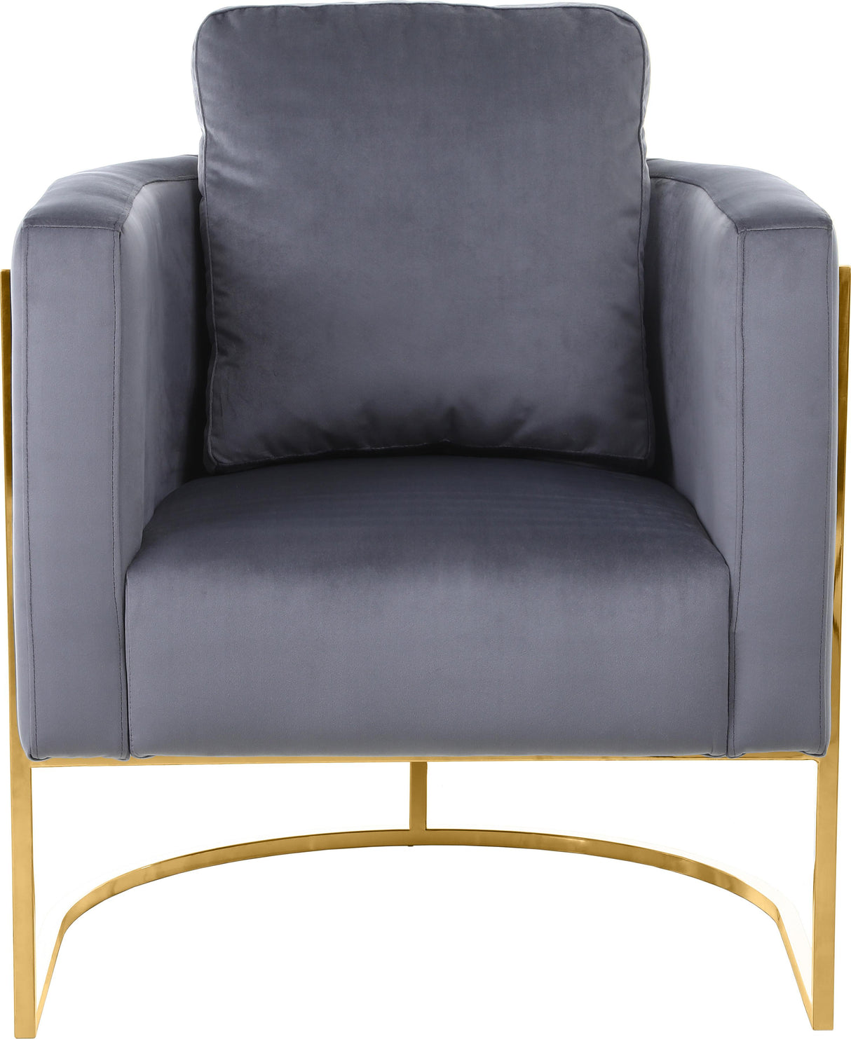 Casa Grey Velvet Chair - galleria furniture outlet