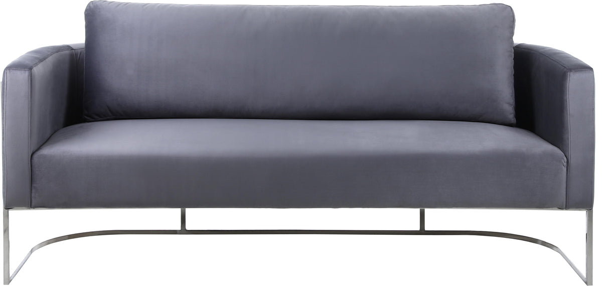 Casa Grey Velvet Sofa - galleria furniture outlet