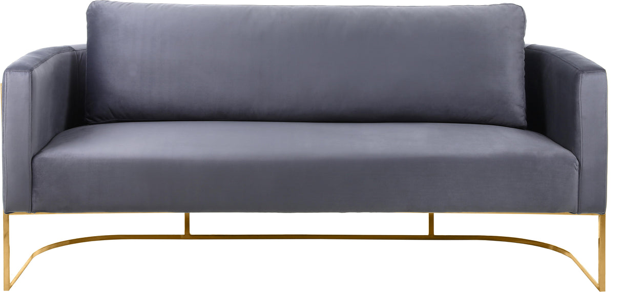 Casa Grey Velvet Sofa - galleria furniture outlet