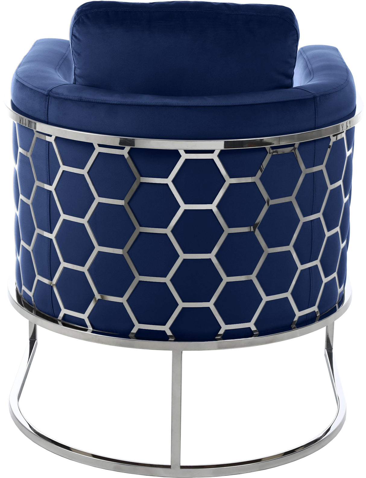 Casa Navy Velvet Chair - galleria furniture outlet