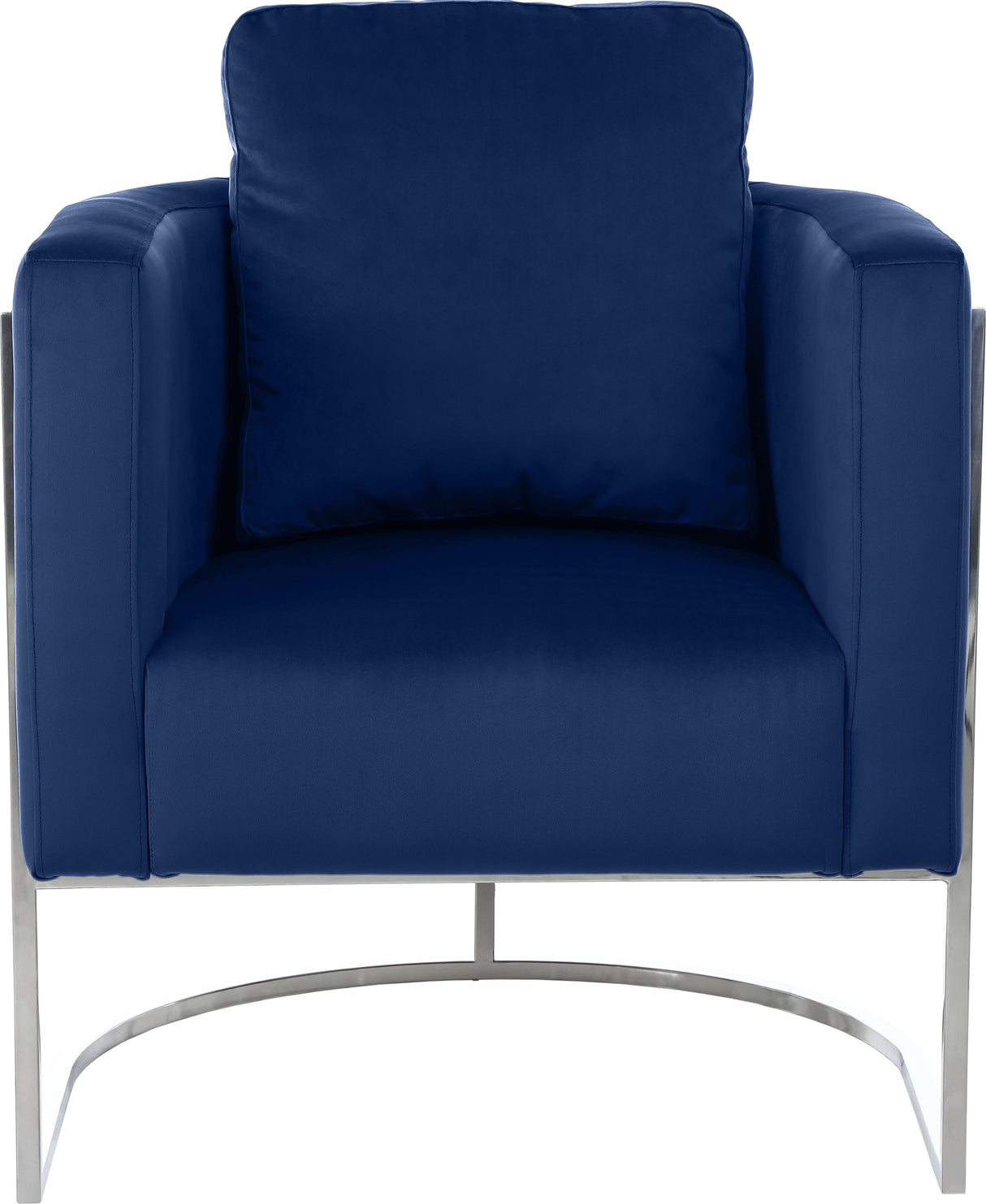 Casa Navy Velvet Chair - galleria furniture outlet