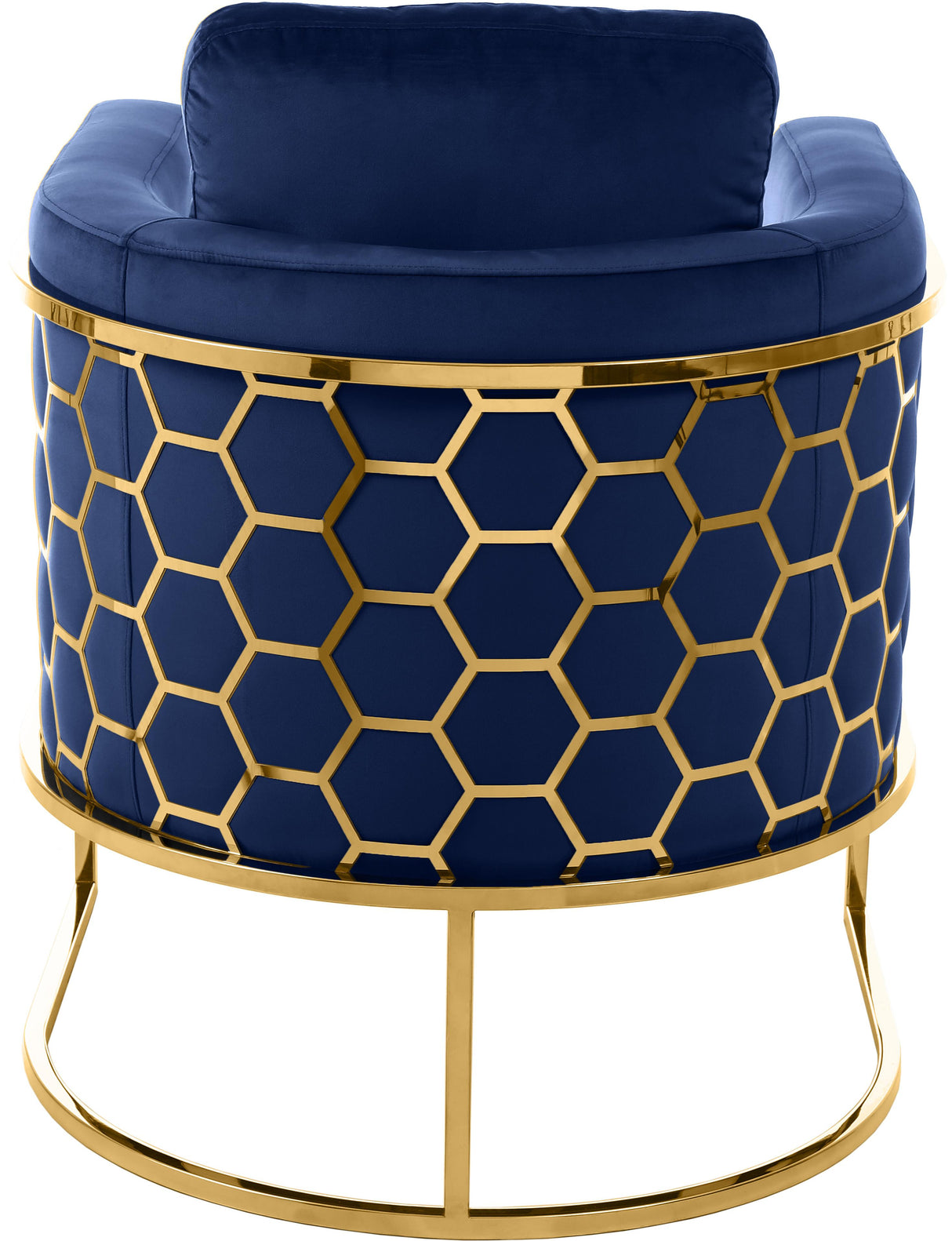 Casa Navy Velvet Chair - galleria furniture outlet
