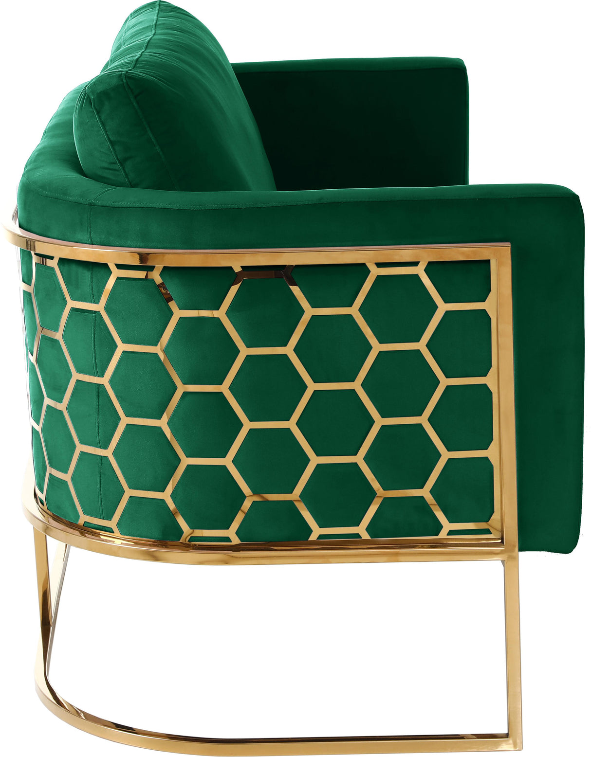 Casa Green Velvet Loveseat - galleria furniture outlet