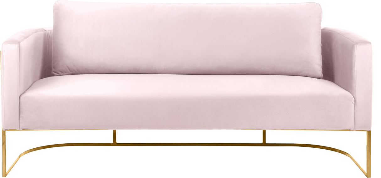 Casa Pink Velvet Sofa - galleria furniture outlet