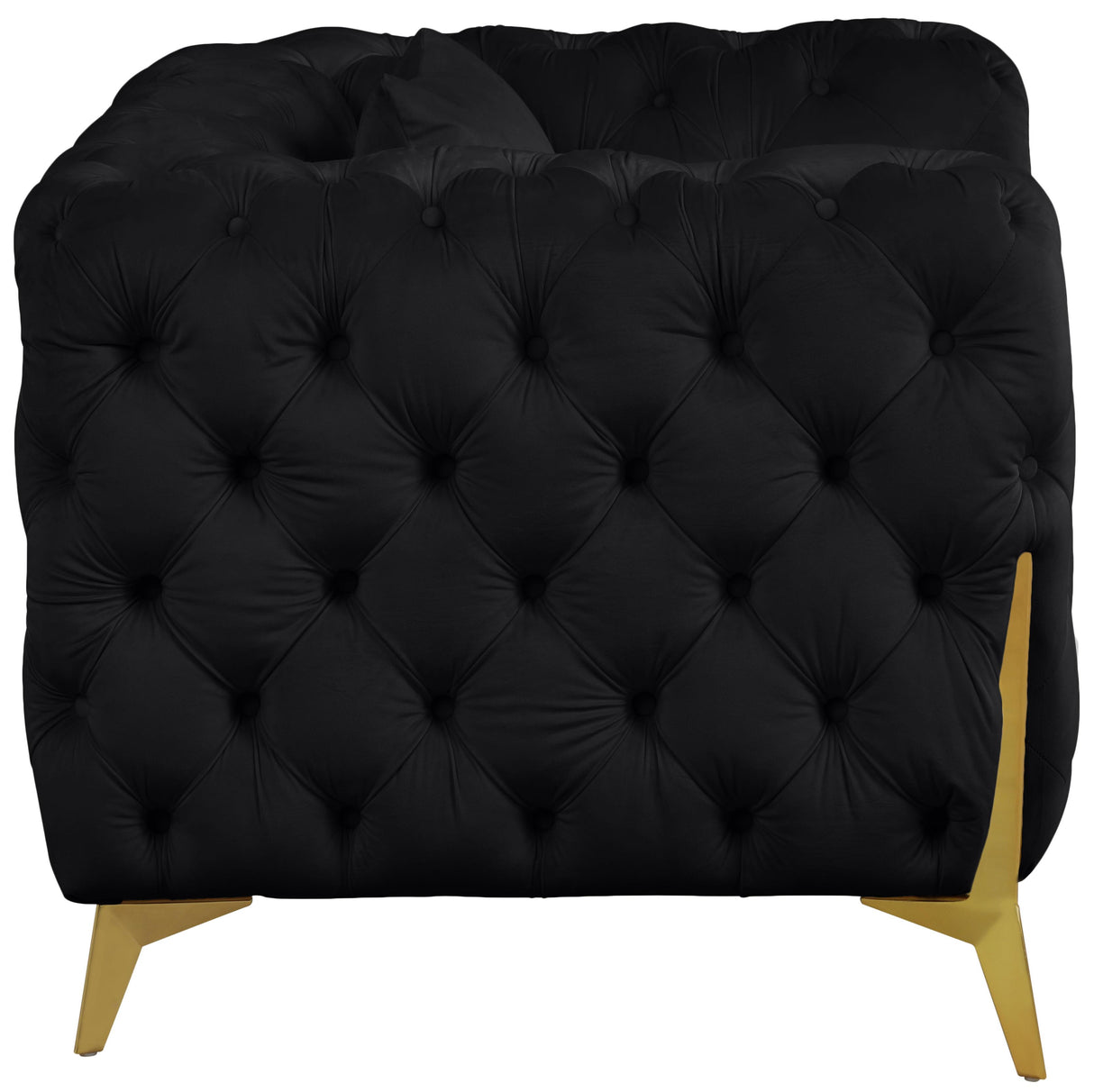 Kingdom Black Velvet Chair - galleria furniture outlet
