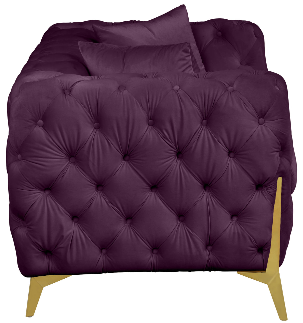 Kingdom Purple Velvet Loveseat - galleria furniture outlet