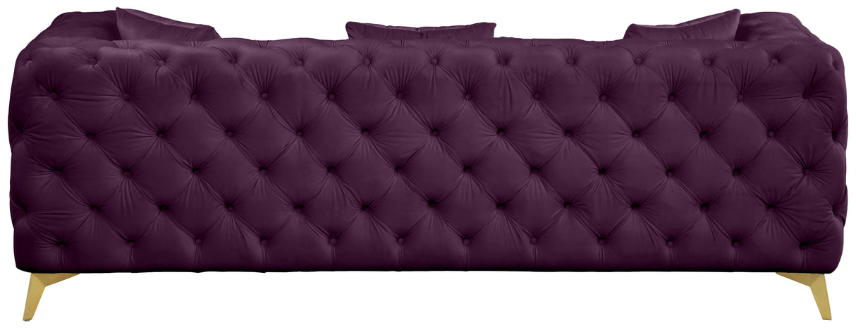 Kingdom Purple Velvet Sofa - galleria furniture outlet