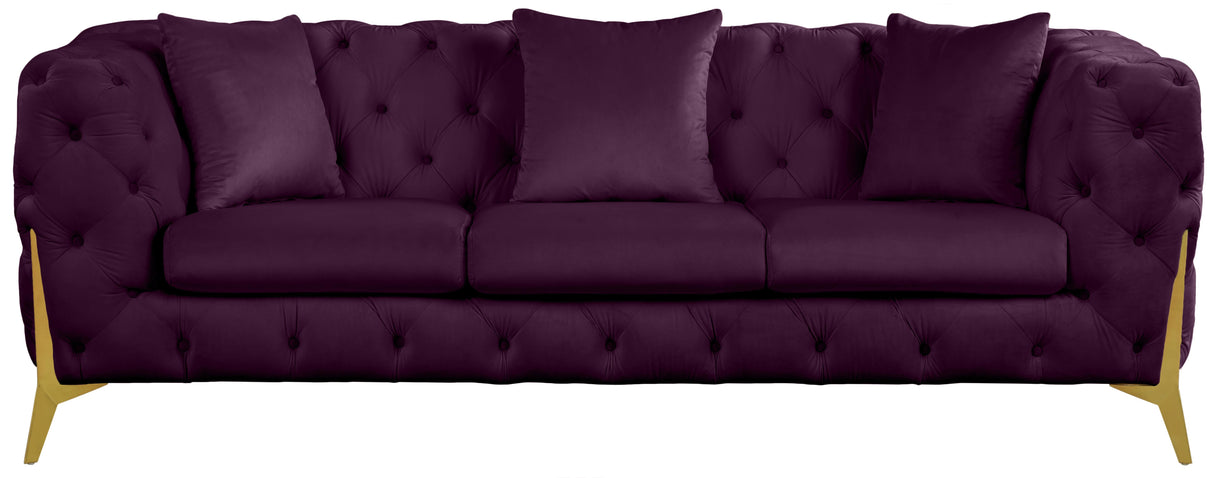 Kingdom Purple Velvet Sofa - galleria furniture outlet