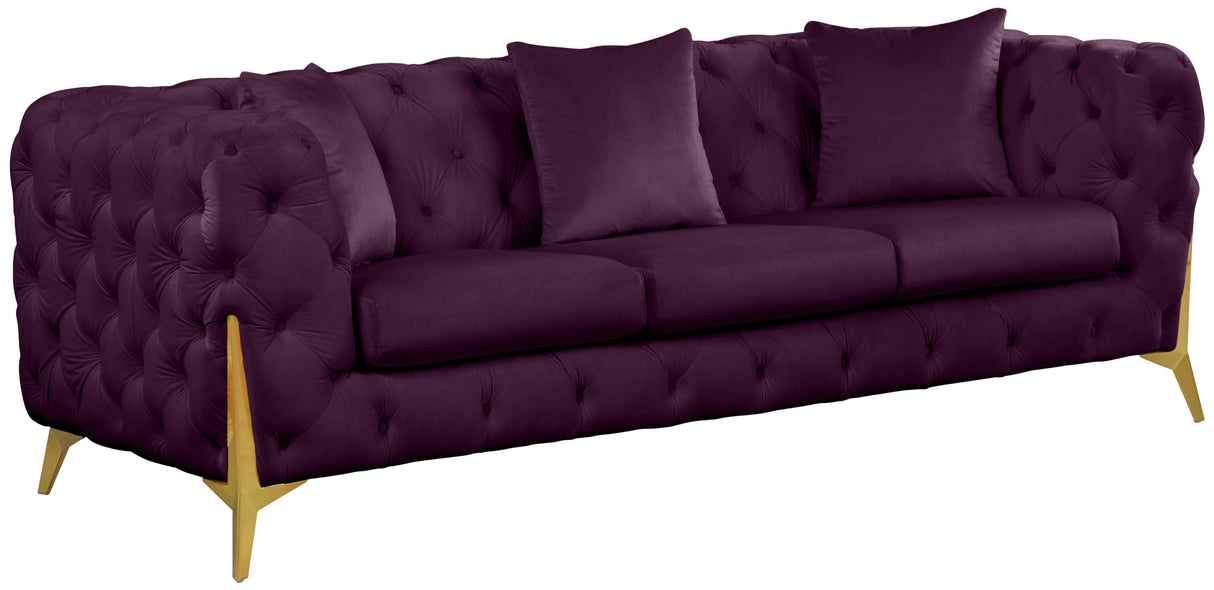Kingdom Purple Velvet Sofa - galleria furniture outlet