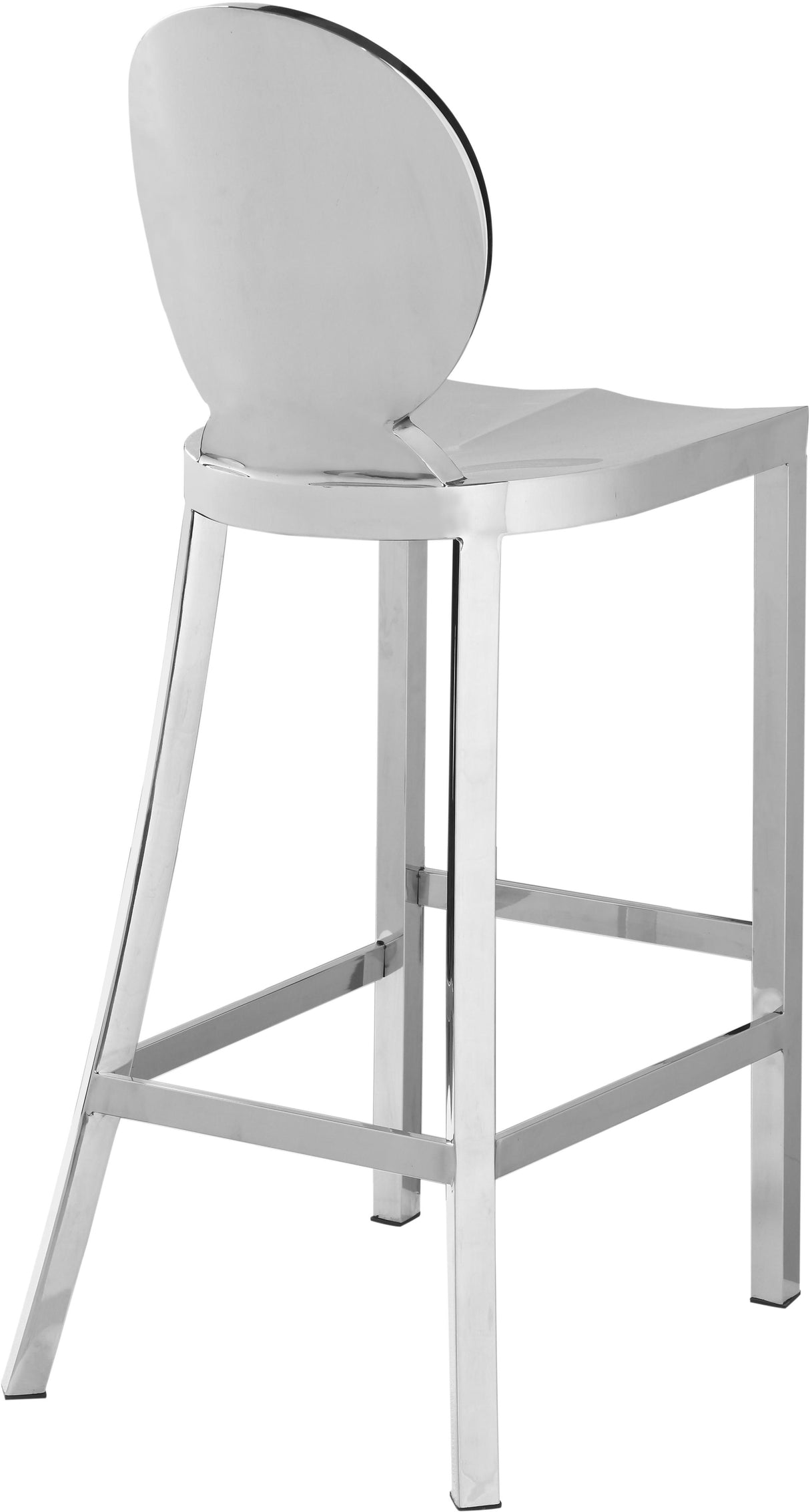 Maddox Chrome Stool - galleria furniture outlet