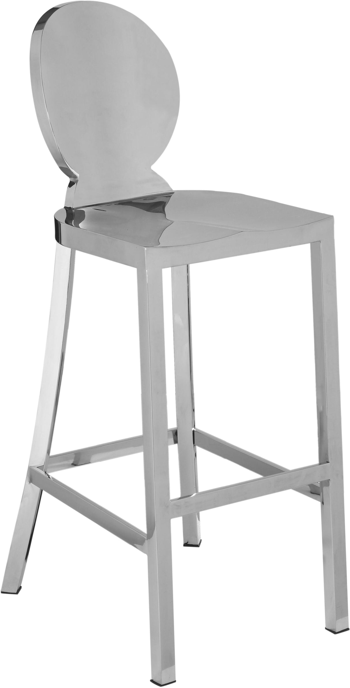 Maddox Chrome Stool - galleria furniture outlet