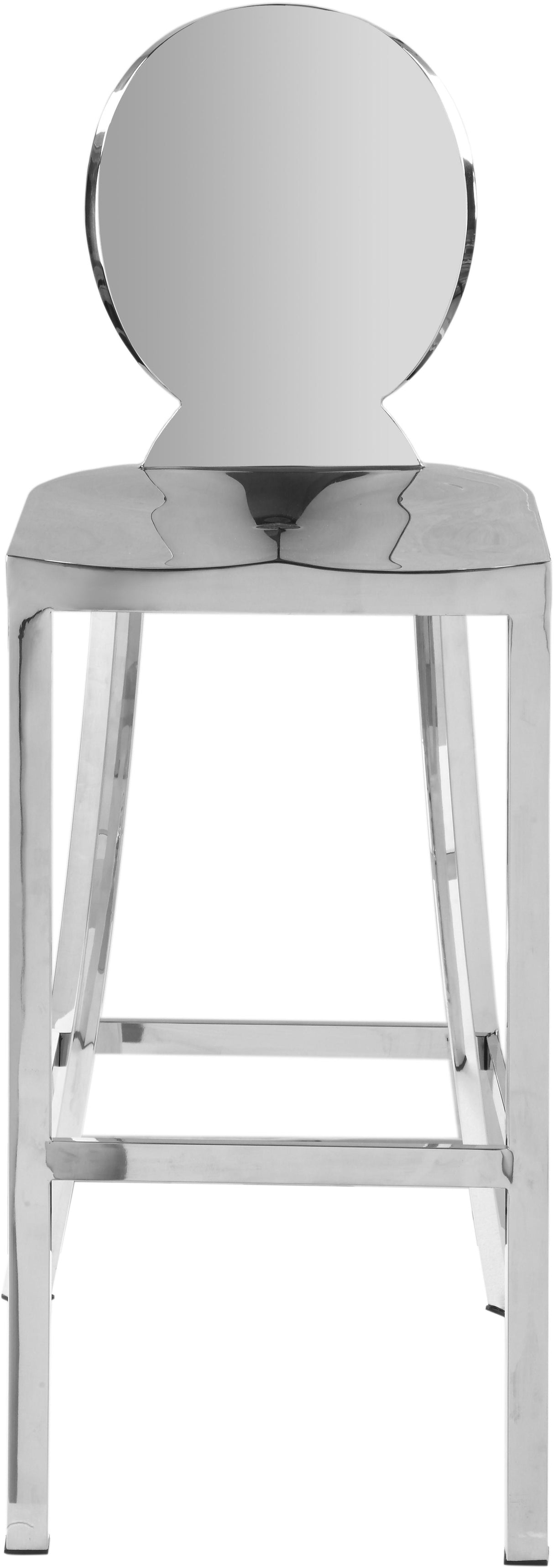 Maddox Chrome Stool - galleria furniture outlet