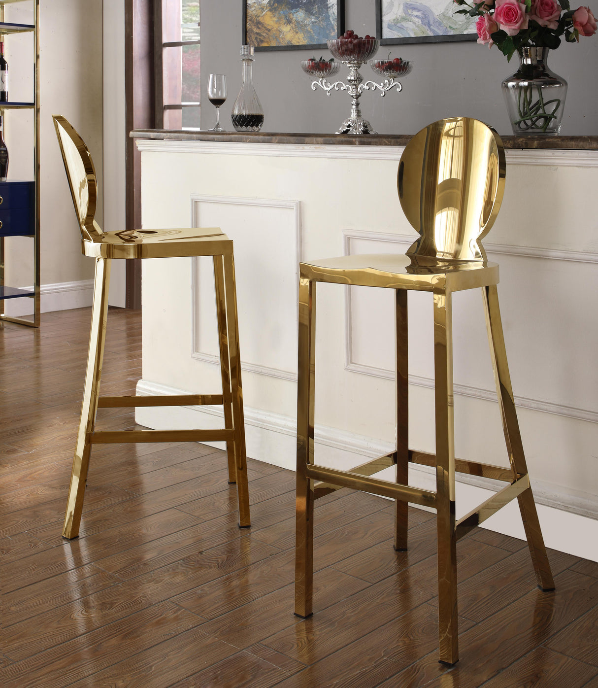 Maddox Gold Stool - galleria furniture outlet