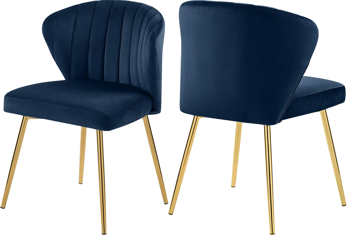Finley Navy Velvet Dining Chair - galleria furniture outlet