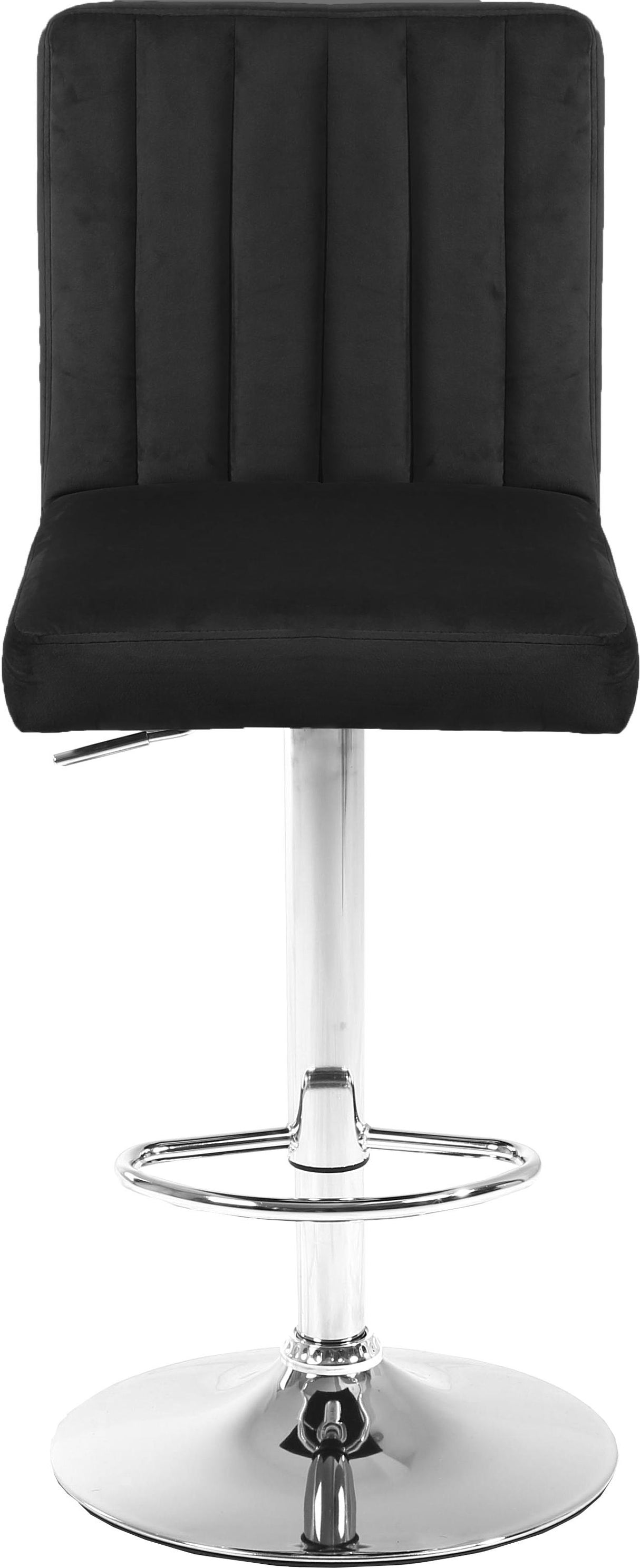 Joel Black Velvet Adjustable Stool - galleria furniture outlet