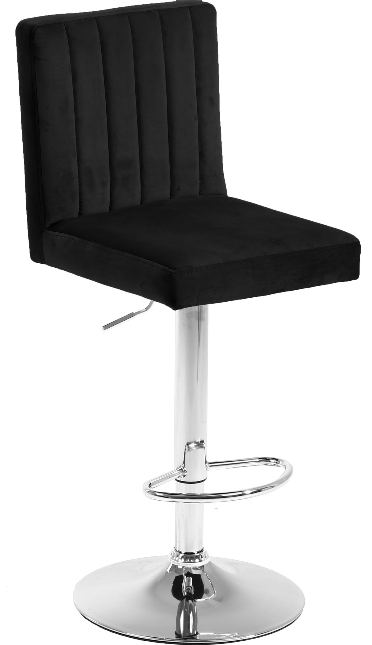 Joel Black Velvet Adjustable Stool - galleria furniture outlet