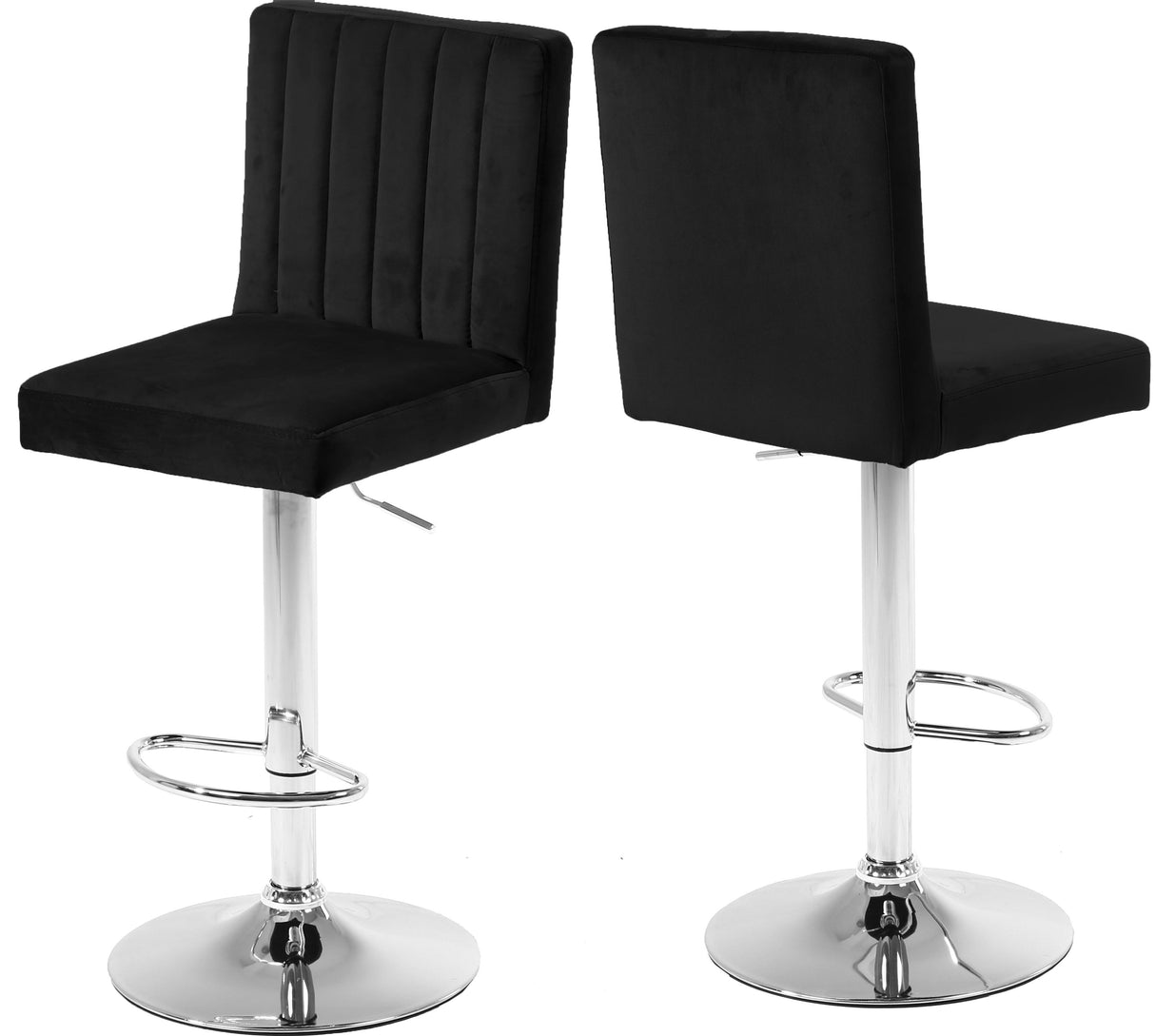 Joel Black Velvet Adjustable Stool - galleria furniture outlet