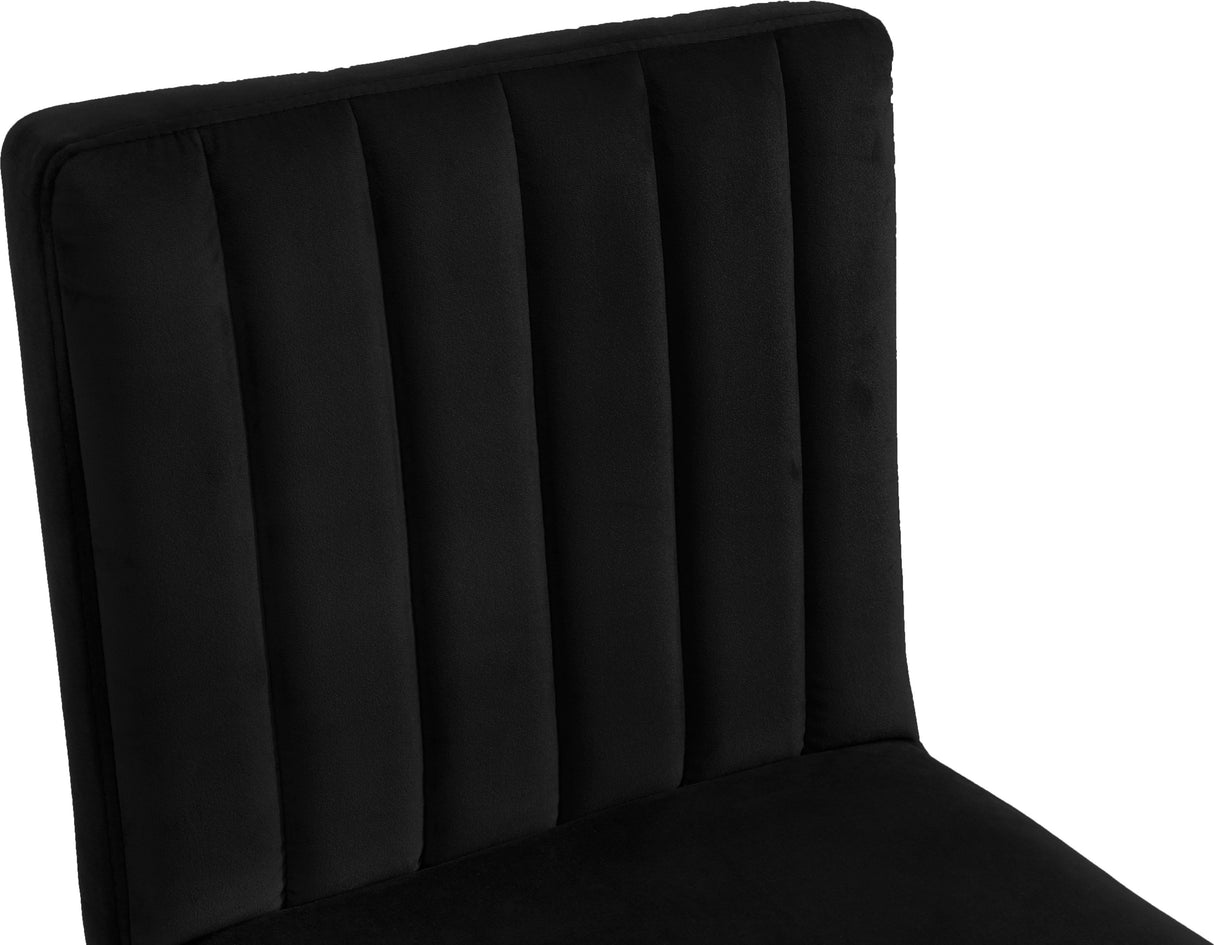 Joel Black Velvet Adjustable Stool - galleria furniture outlet