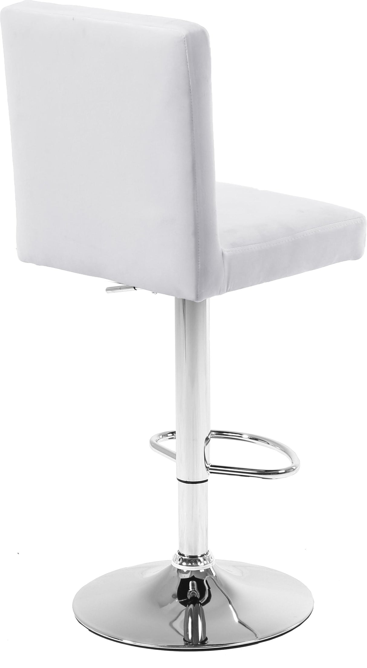 Joel White Velvet Adjustable Stool - galleria furniture outlet