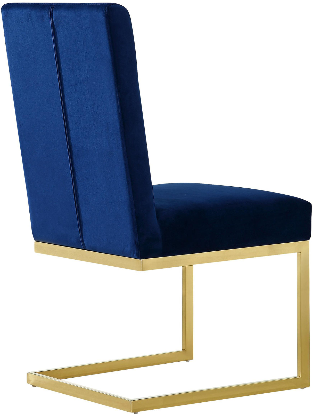 Cameron Navy Velvet Dining Chair - galleria furniture outlet