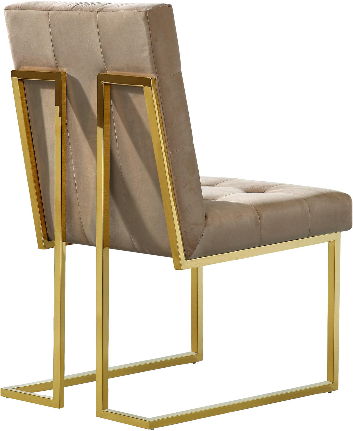 Pierre Beige Velvet Dining Chair - galleria furniture outlet